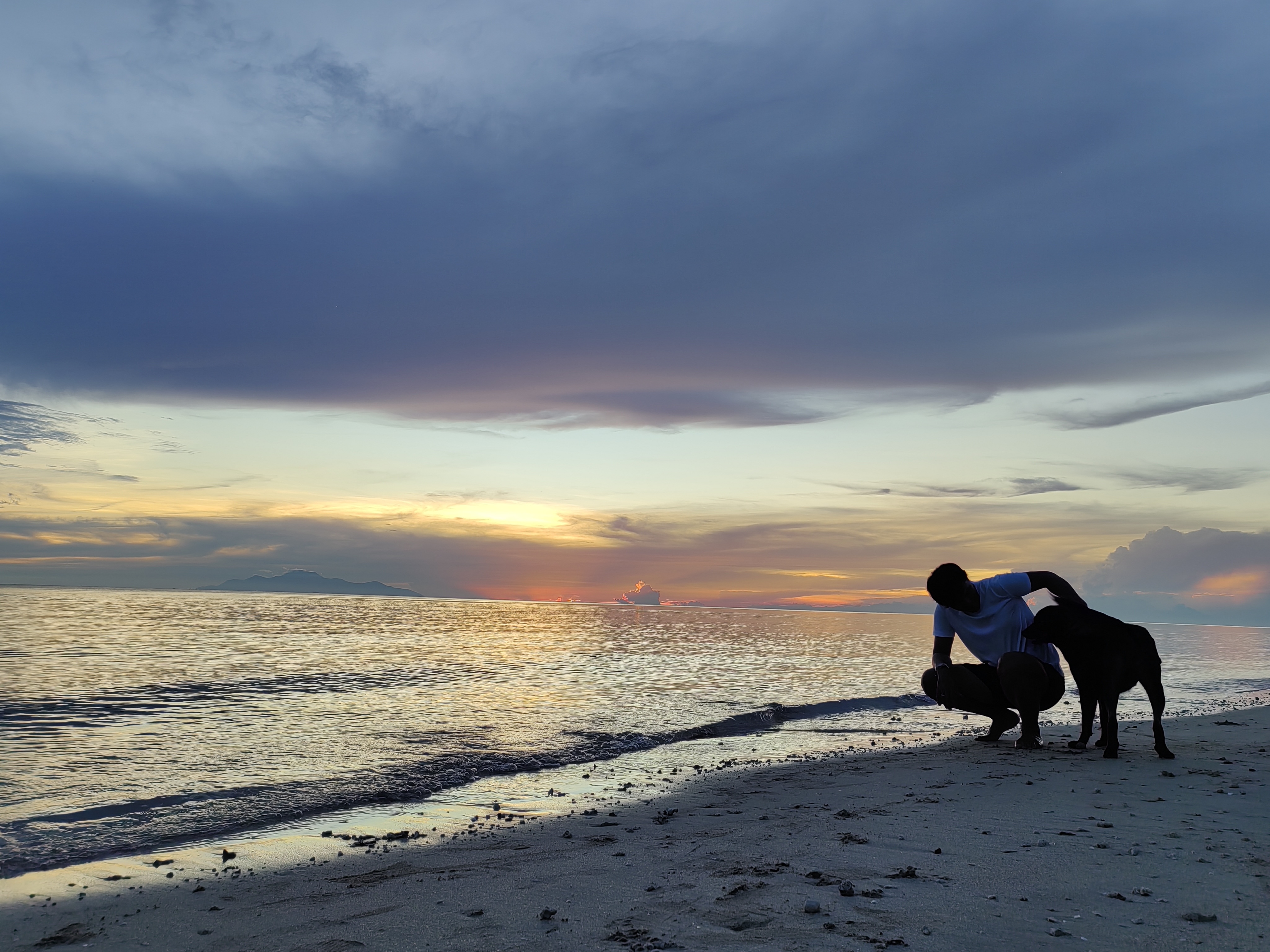 A running moment at sunset