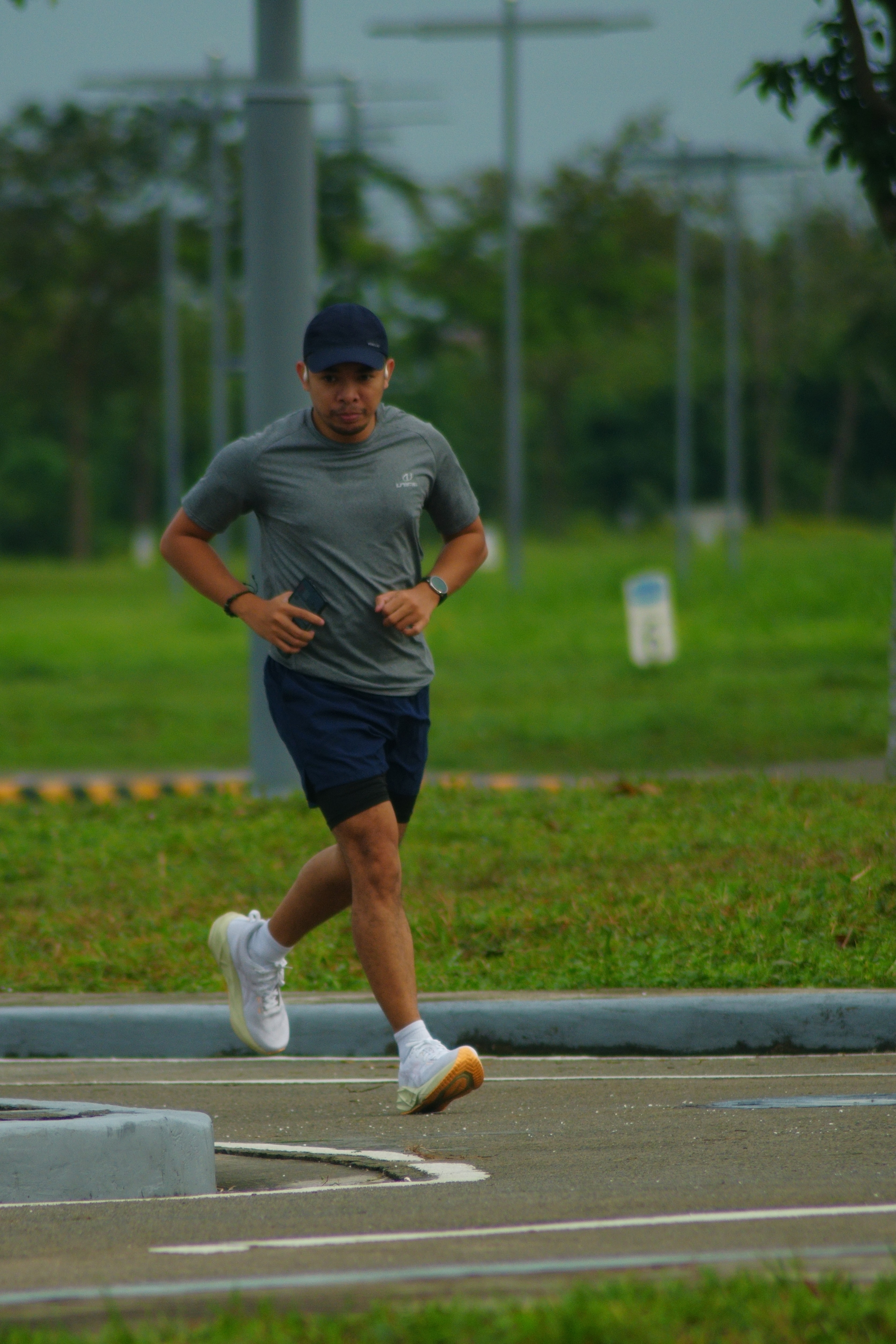 A runner on the road